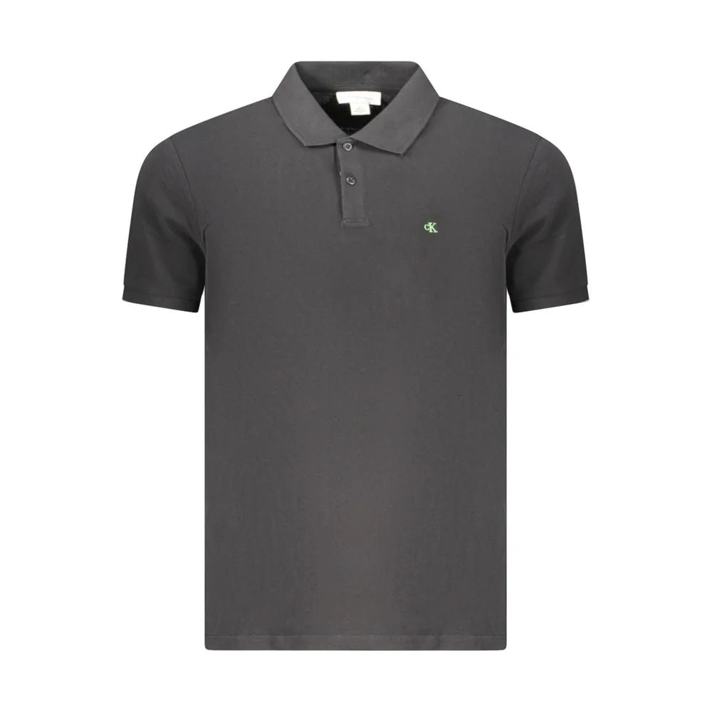 Calvin Klein Black Cotton Polo Shirt