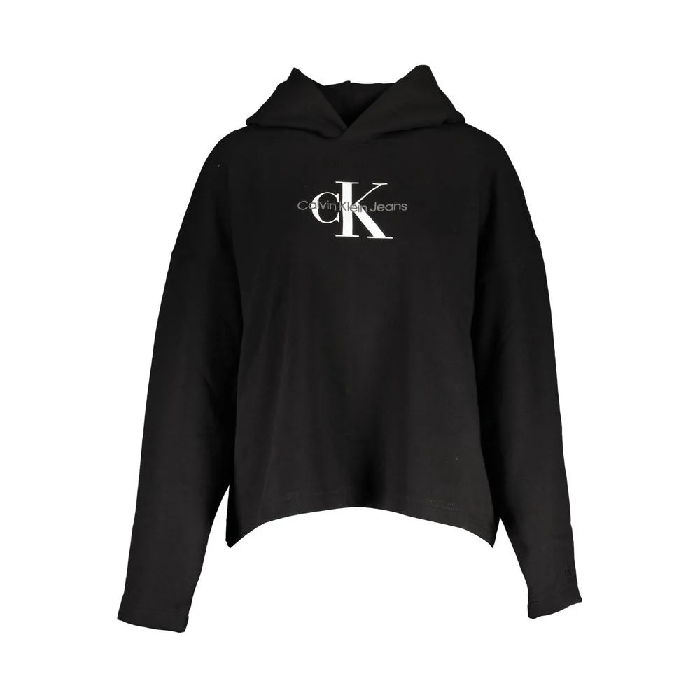 Calvin Klein Black Cotton Women Sweater - Sweatshirts