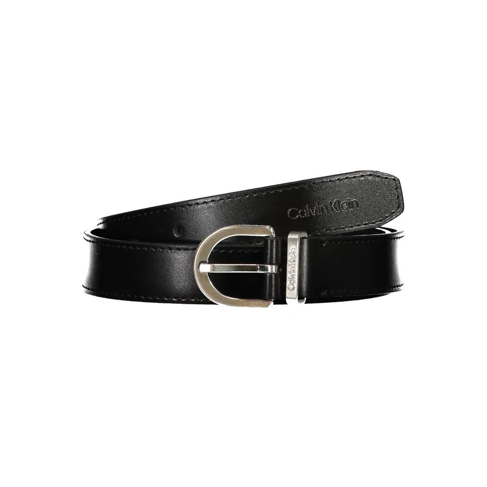 Calvin Klein Black Leather Belt - 70 cm / 28 Inches - Belts
