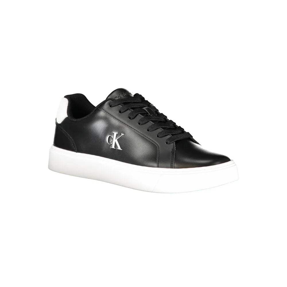 Calvin Klein Black Leather Men Sneaker - Sneakers