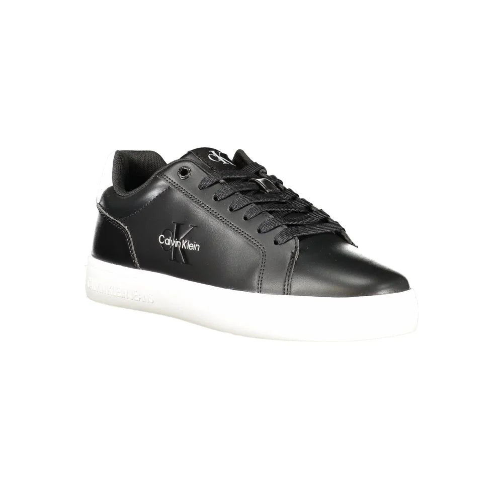 Calvin Klein Black Leather Men Sneaker - Sneakers