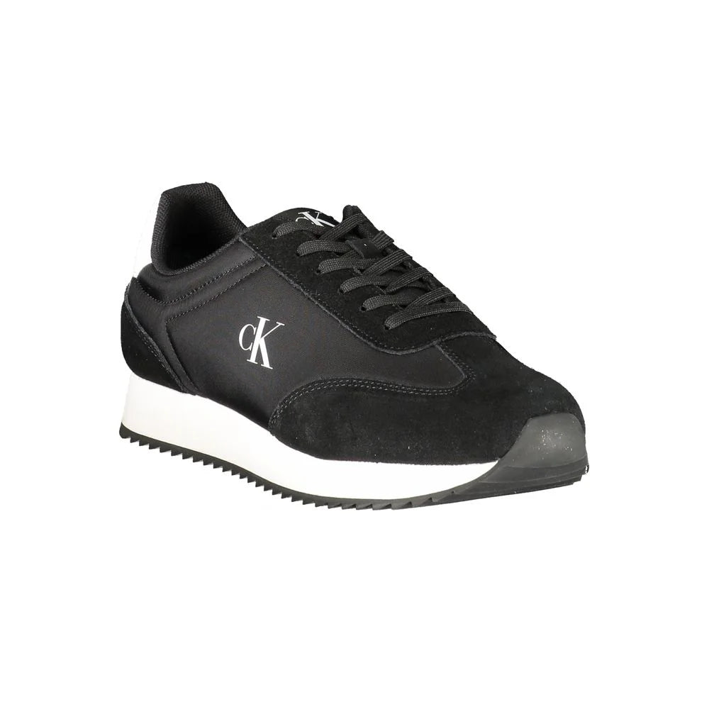 Calvin Klein Black Leather Men Sneaker - Sneakers