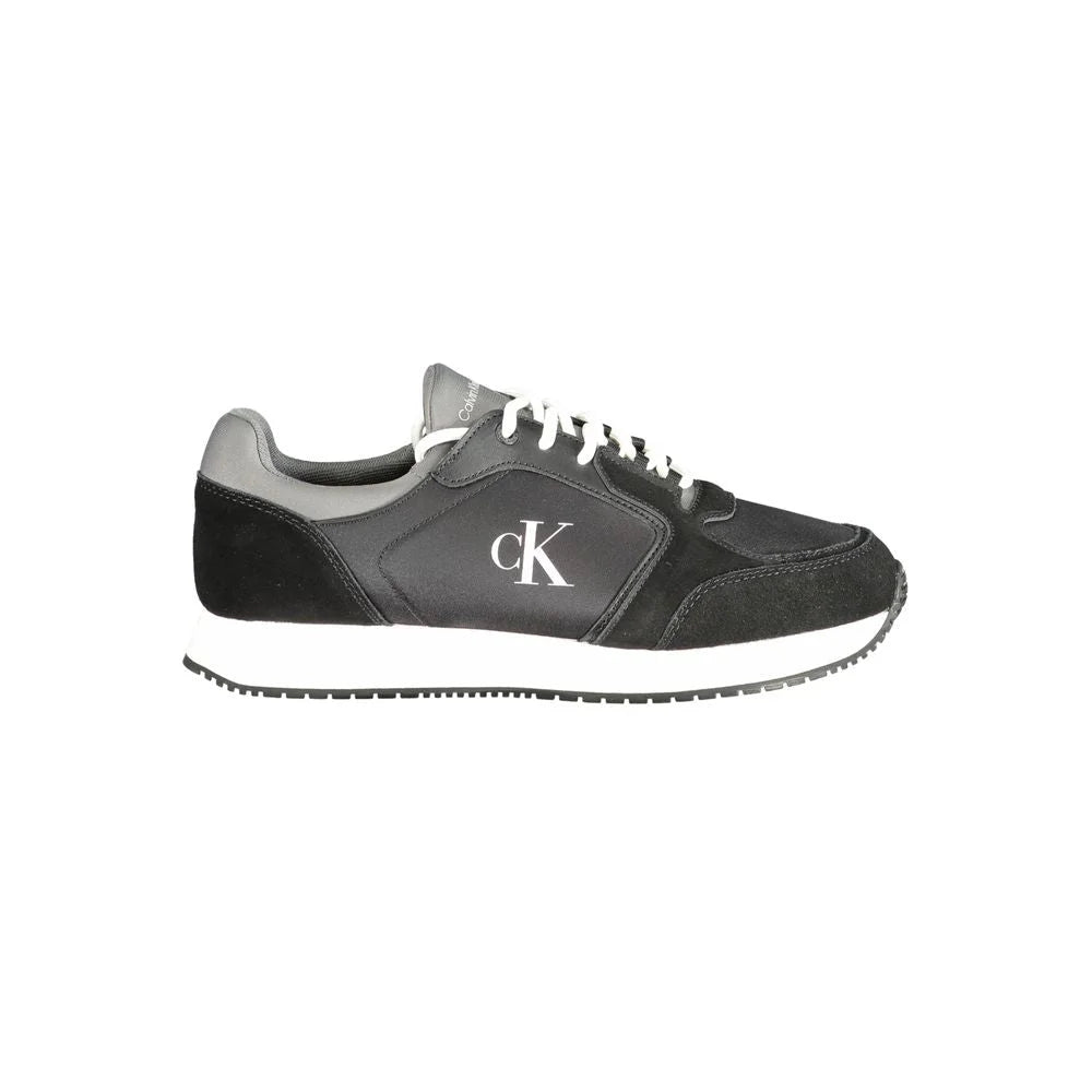 Calvin Klein Black Leather Men Sneaker - Sneakers
