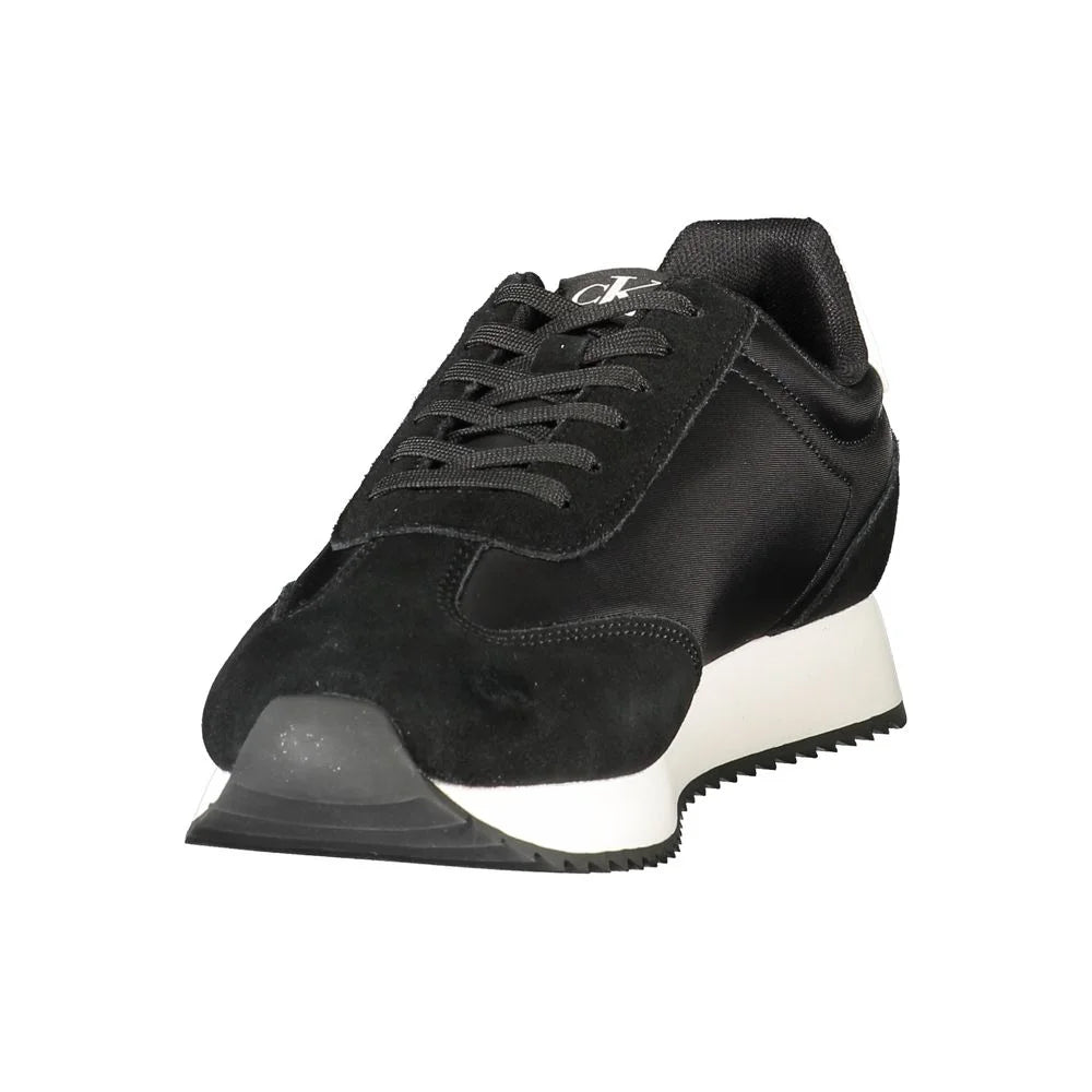 Calvin Klein Black Leather Men Sneaker - Sneakers