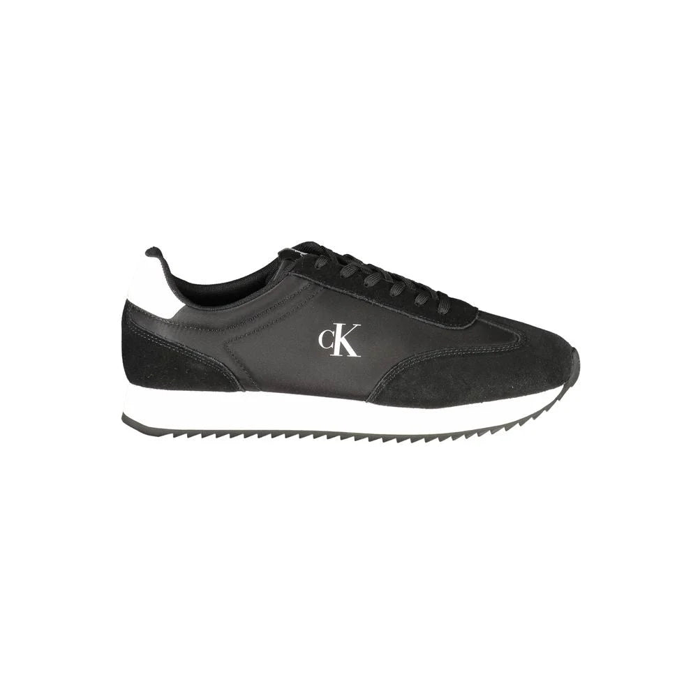 Calvin Klein Black Leather Men Sneaker - Sneakers