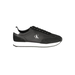 Calvin Klein Black Leather Men Sneaker - Sneakers