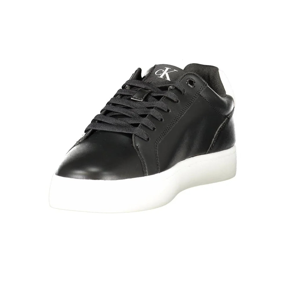 Calvin Klein Black Leather Men Sneaker - Sneakers