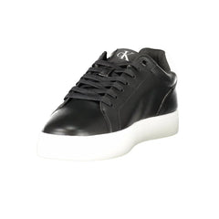 Calvin Klein Black Leather Men Sneaker - Sneakers