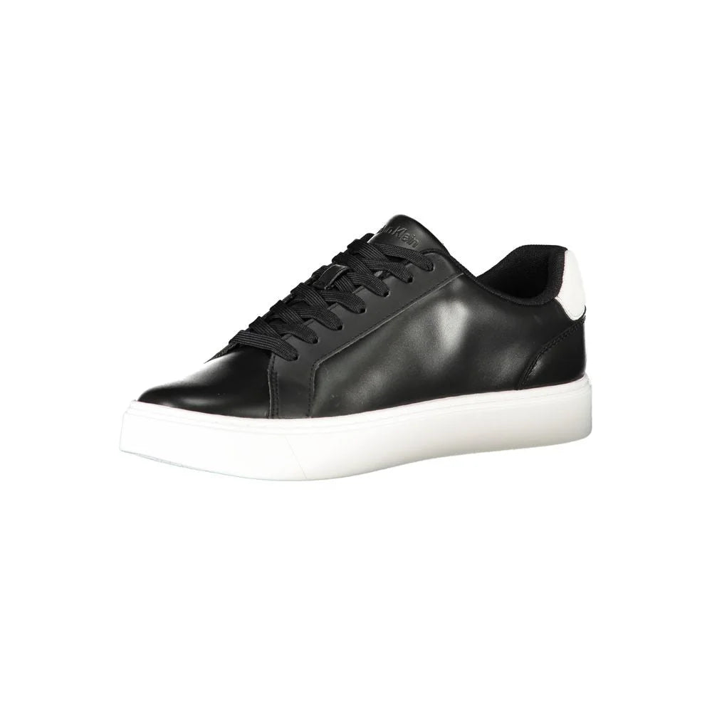 Calvin Klein Black Leather Men Sneaker - Sneakers
