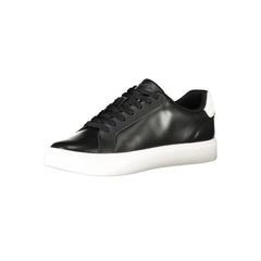 Calvin Klein Black Leather Men Sneaker - Sneakers