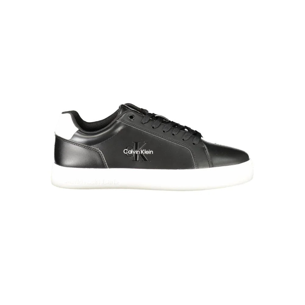 Calvin Klein Black Leather Men Sneaker - Sneakers