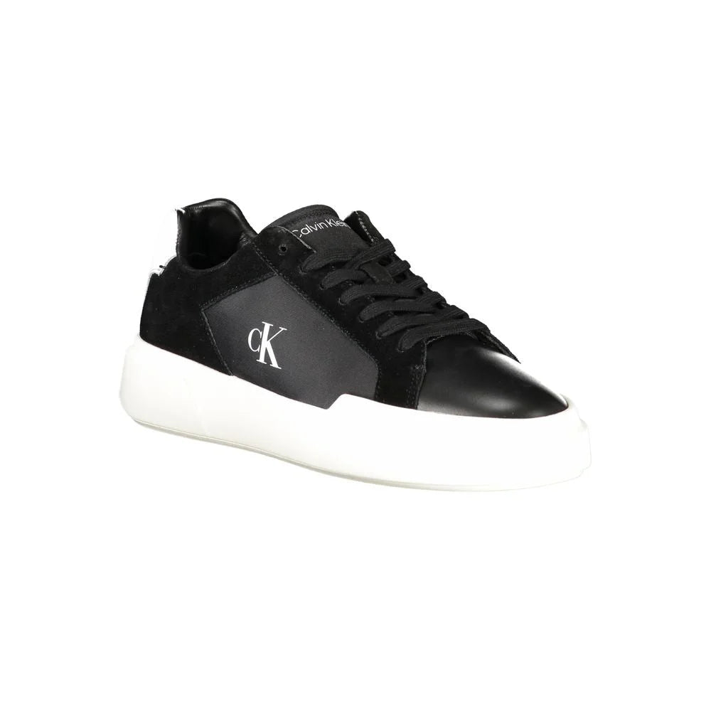 Calvin Klein Black Leather Men Sneaker - Sneakers