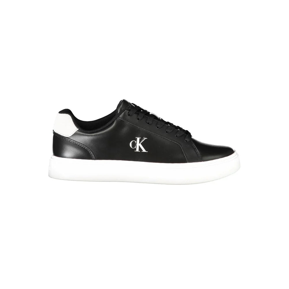 Calvin Klein Black Leather Men Sneaker - Sneakers