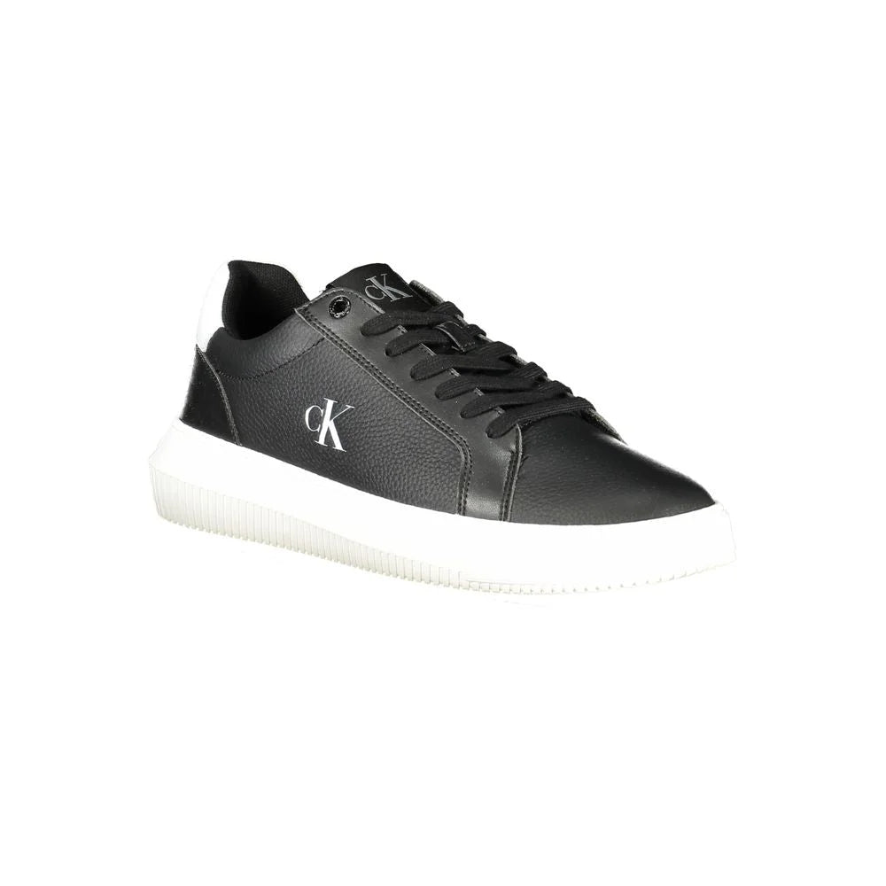 Calvin Klein Black Leather Men Sneaker - Sneakers