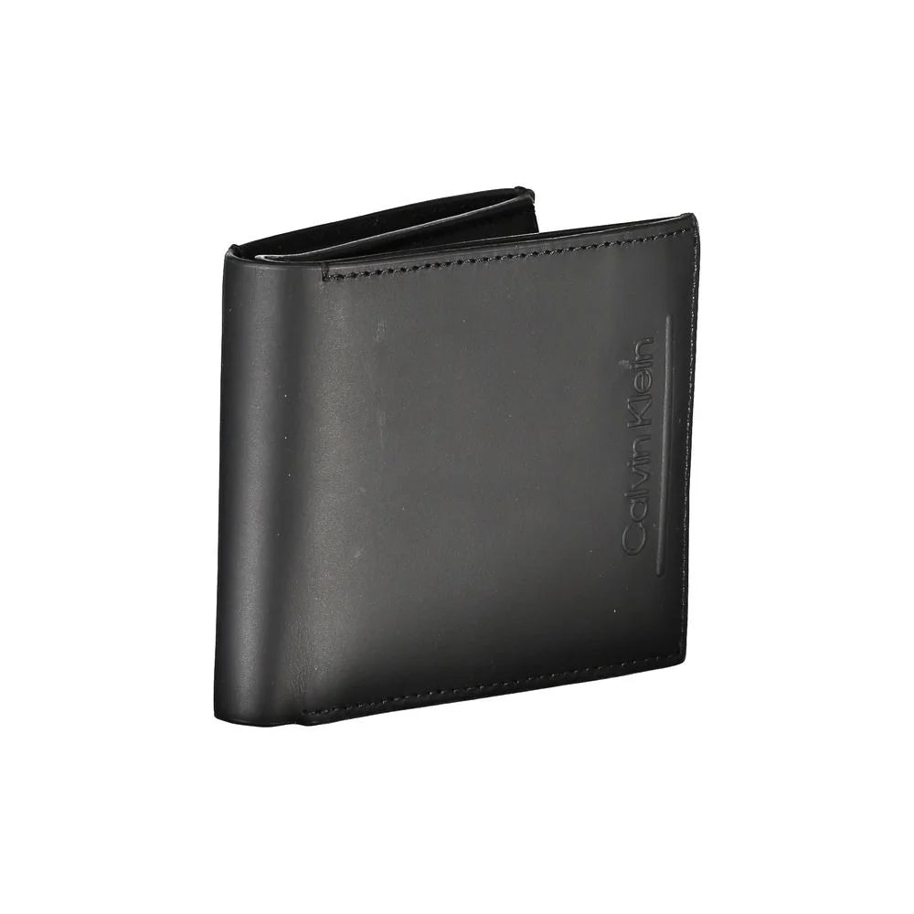 Calvin Klein Black Leather RFID Wallet with Coin Purse - Wallets