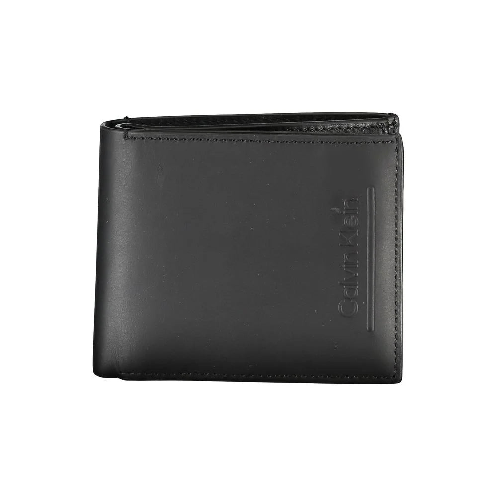 Calvin Klein Black Leather RFID Wallet with Coin Purse - Wallets