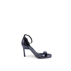 Calvin Klein Black Leather Stiletto Heel Sandals - EU41/US11