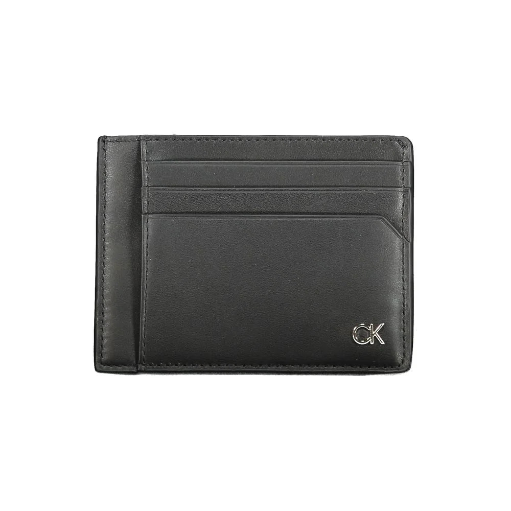 Calvin Klein Black Leather Wallet - Wallets