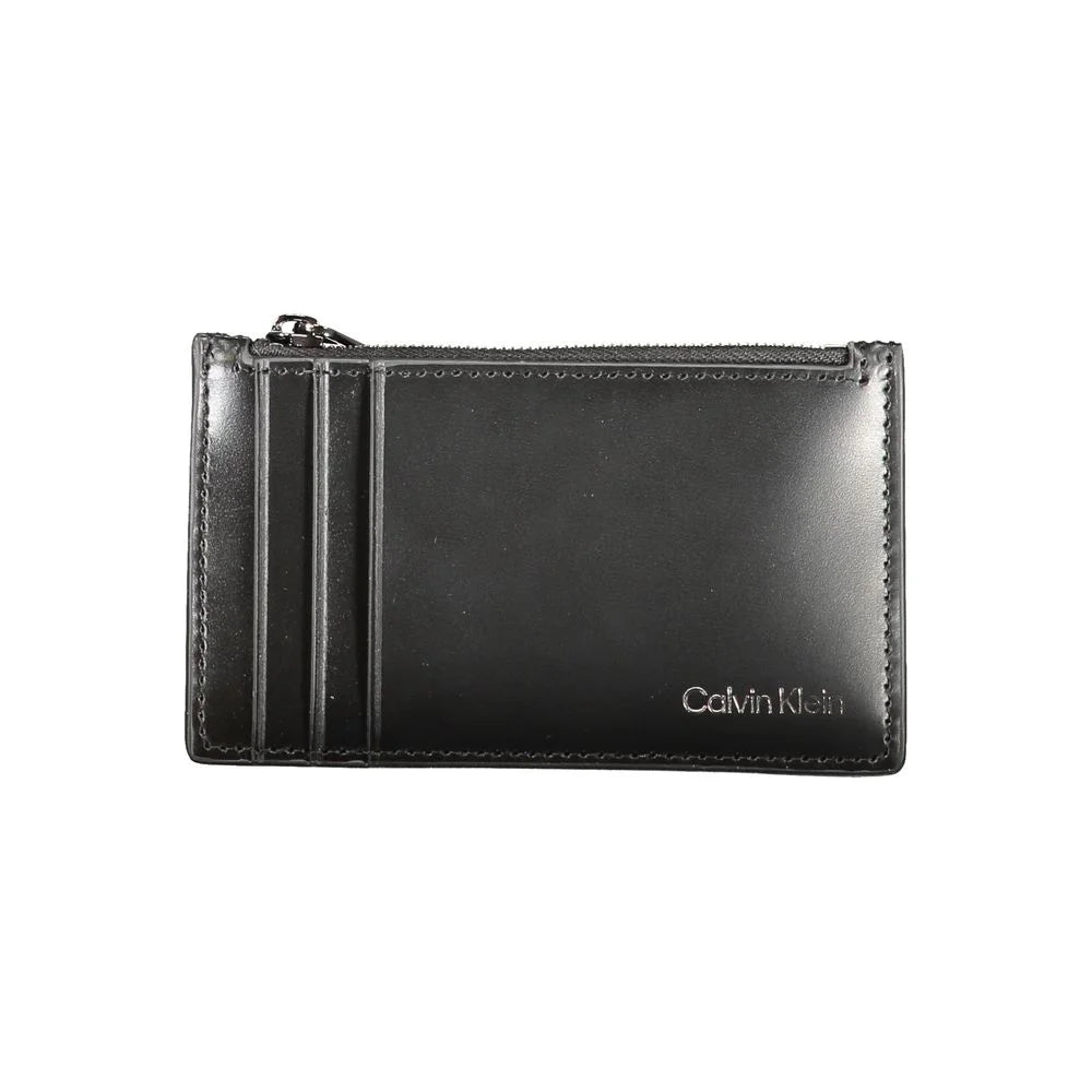 Calvin Klein Black Leather Wallet - Wallets
