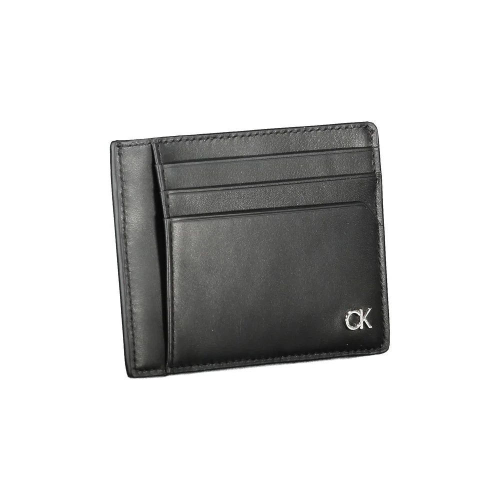 Calvin Klein Black Leather Wallet - Wallets