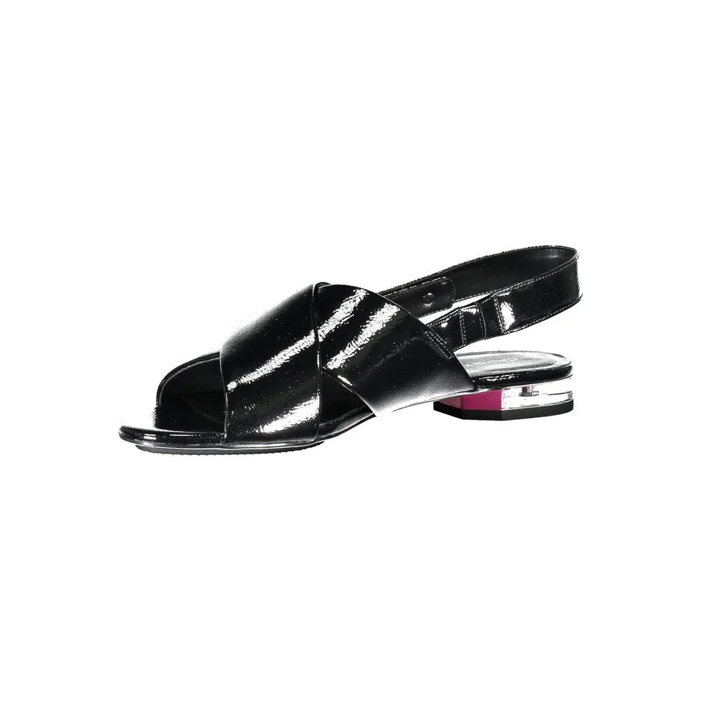 Calvin Klein Black Leather Women Sandal - Sandals