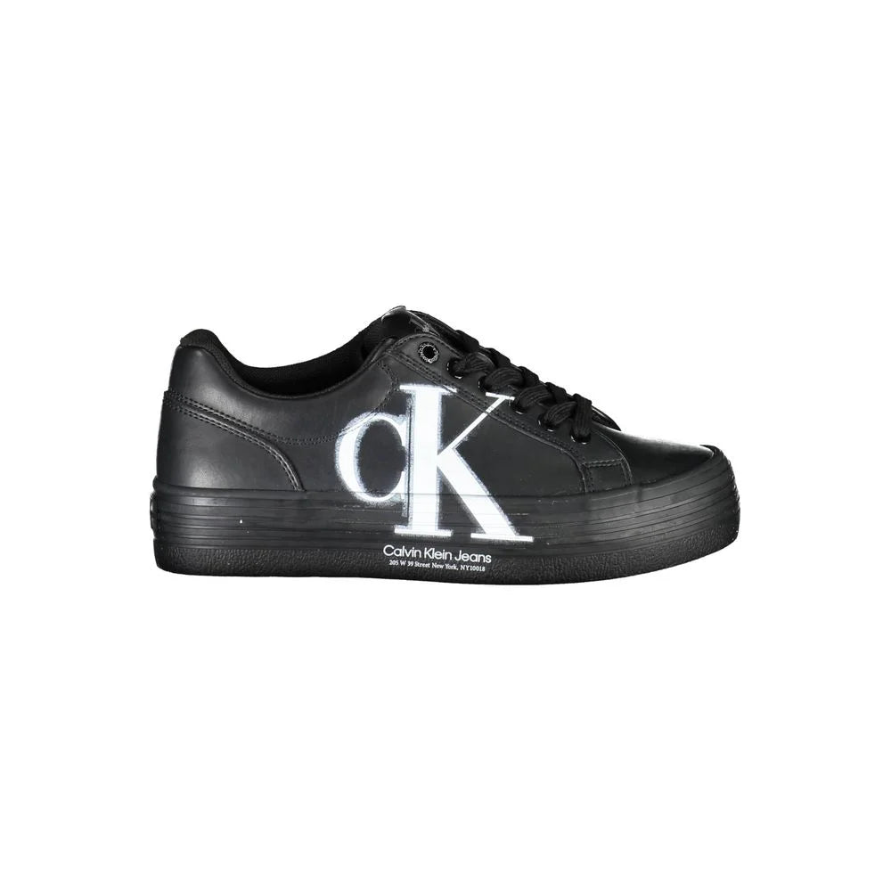 Calvin Klein Black Leather Women Sneaker - Sneakers