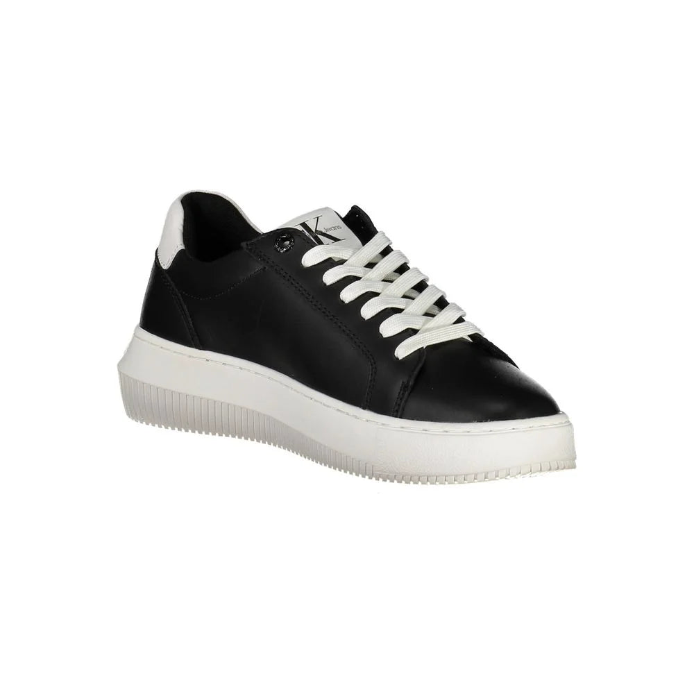 Calvin Klein Black Leather Women Sneaker - Sneakers