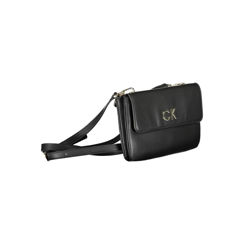 Calvin Klein Black Polyester Handbag - Cross Body Bags