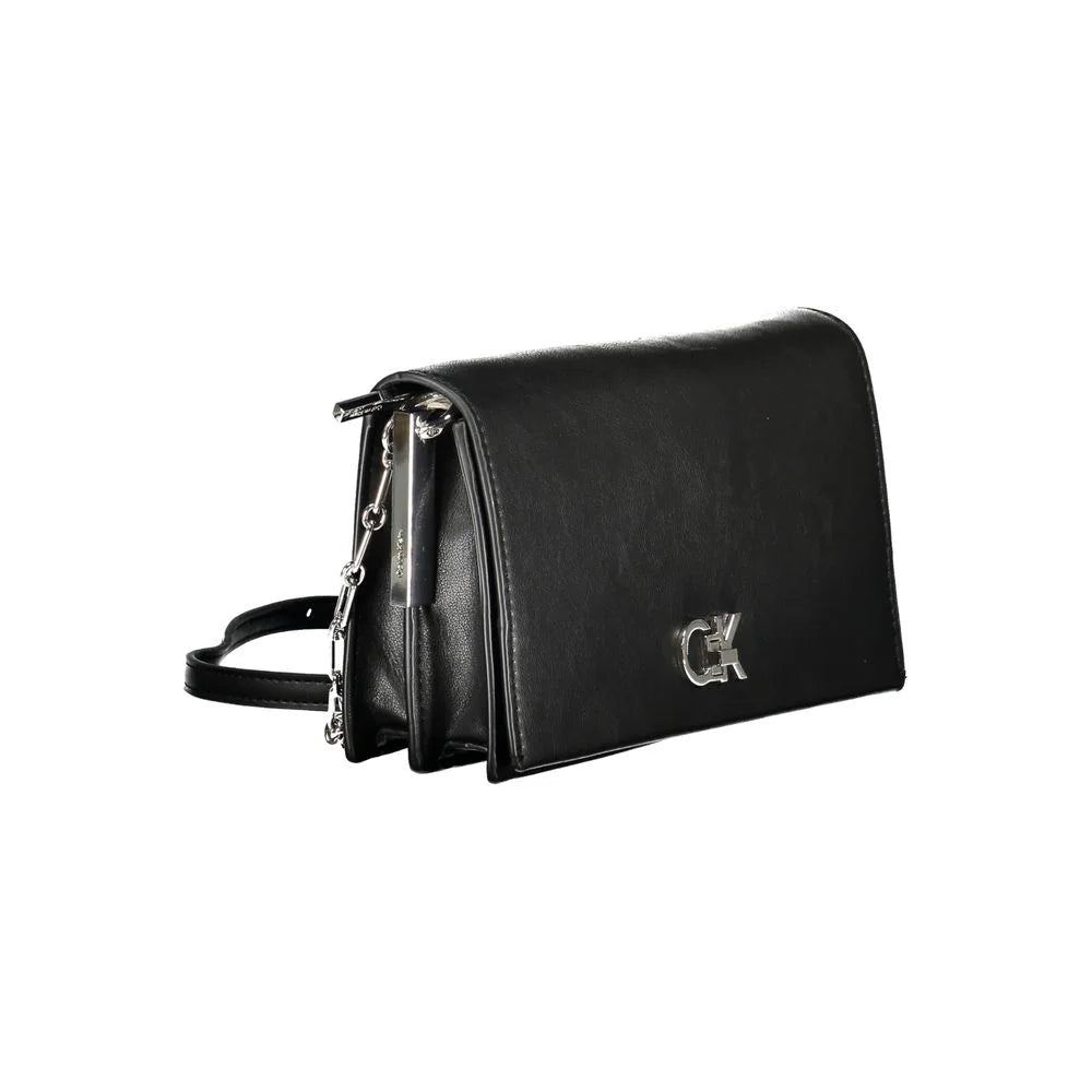 Calvin Klein Black Polyester Handbag - Cross Body Bags
