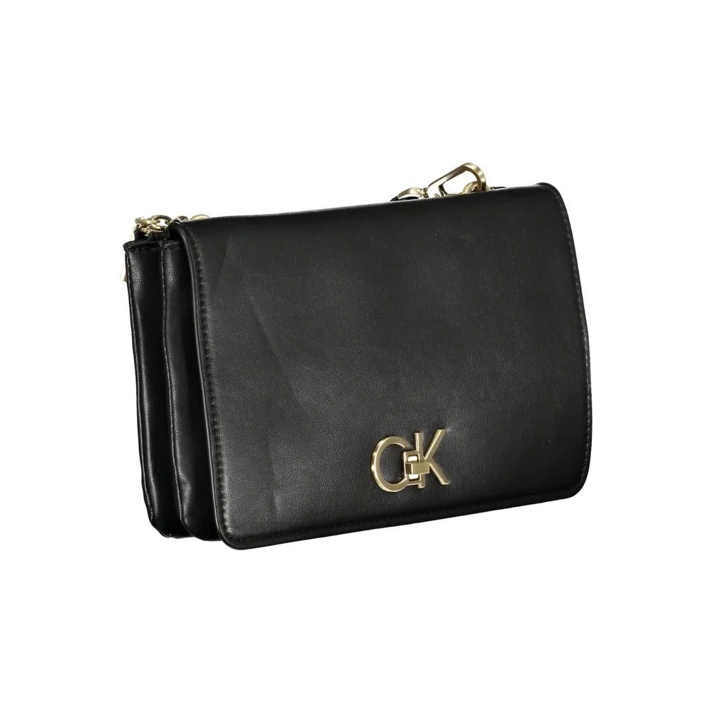 Calvin Klein Black Polyester Handbag - Cross Body Bags