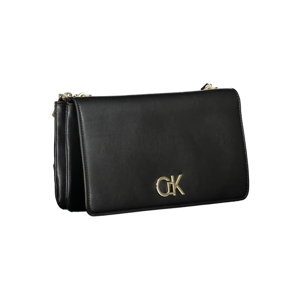 Calvin Klein Black Polyester Handbag - Cross Body Bags