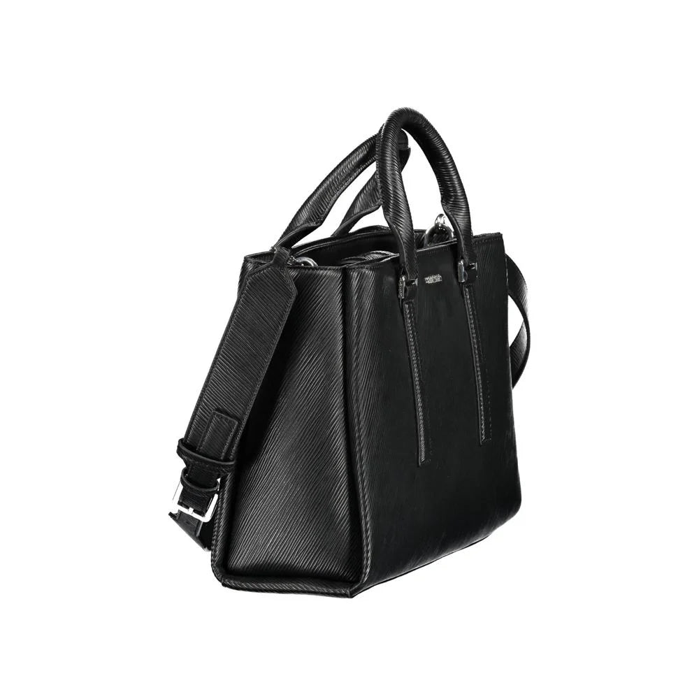 Calvin Klein Black Polyester Handbag - Satchel Bags