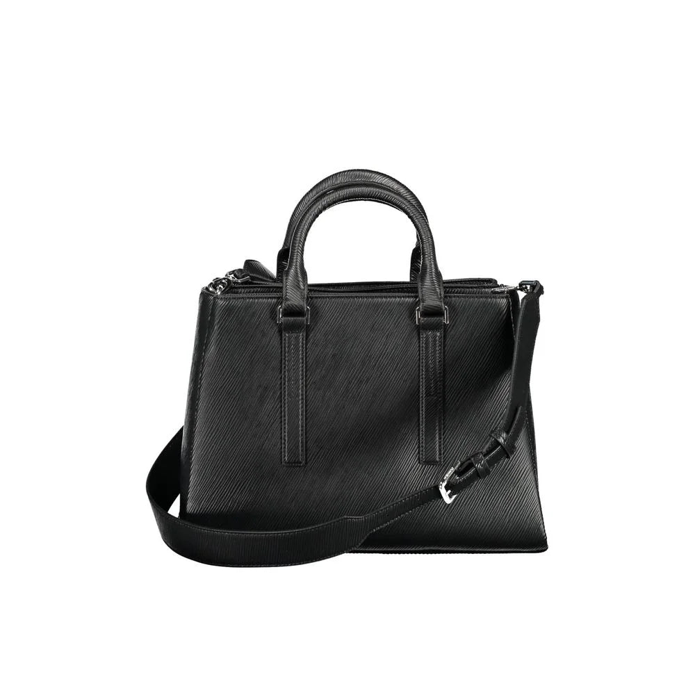 Calvin Klein Black Polyester Handbag - Satchel Bags