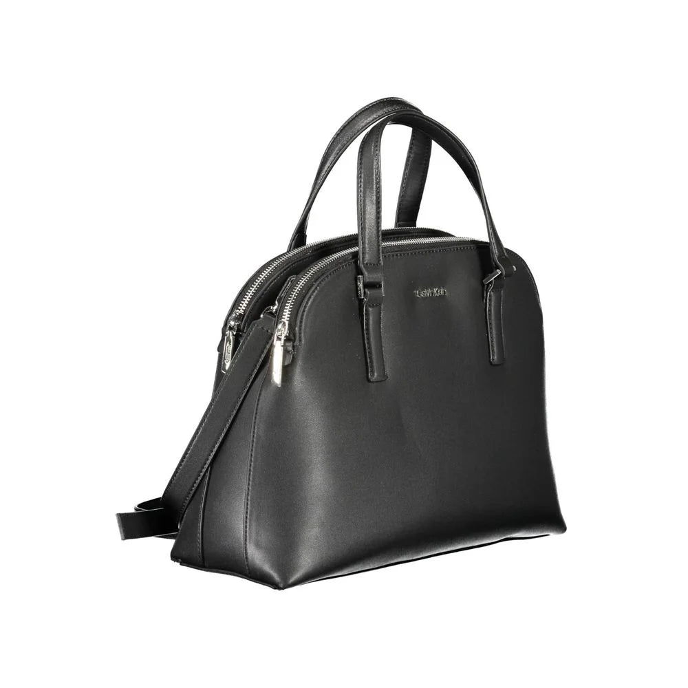 Calvin Klein Black Polyester Handbag - Satchel Bags