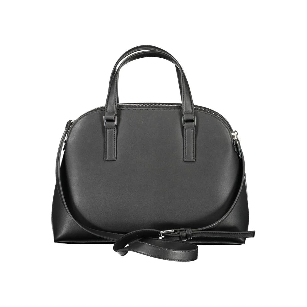 Calvin Klein Black Polyester Handbag - Satchel Bags