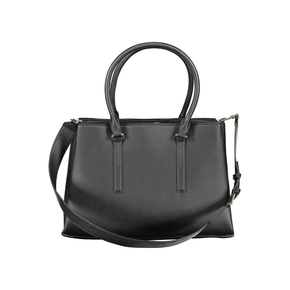 Calvin Klein Black Polyester Handbag - Shoulder Bags