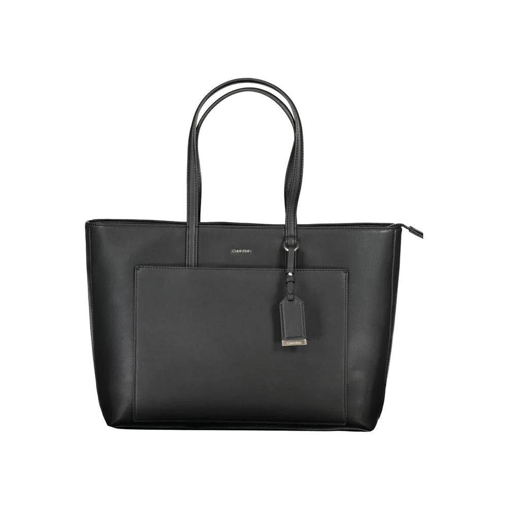 Calvin Klein Black Polyester Handbag - Shoulder Bags