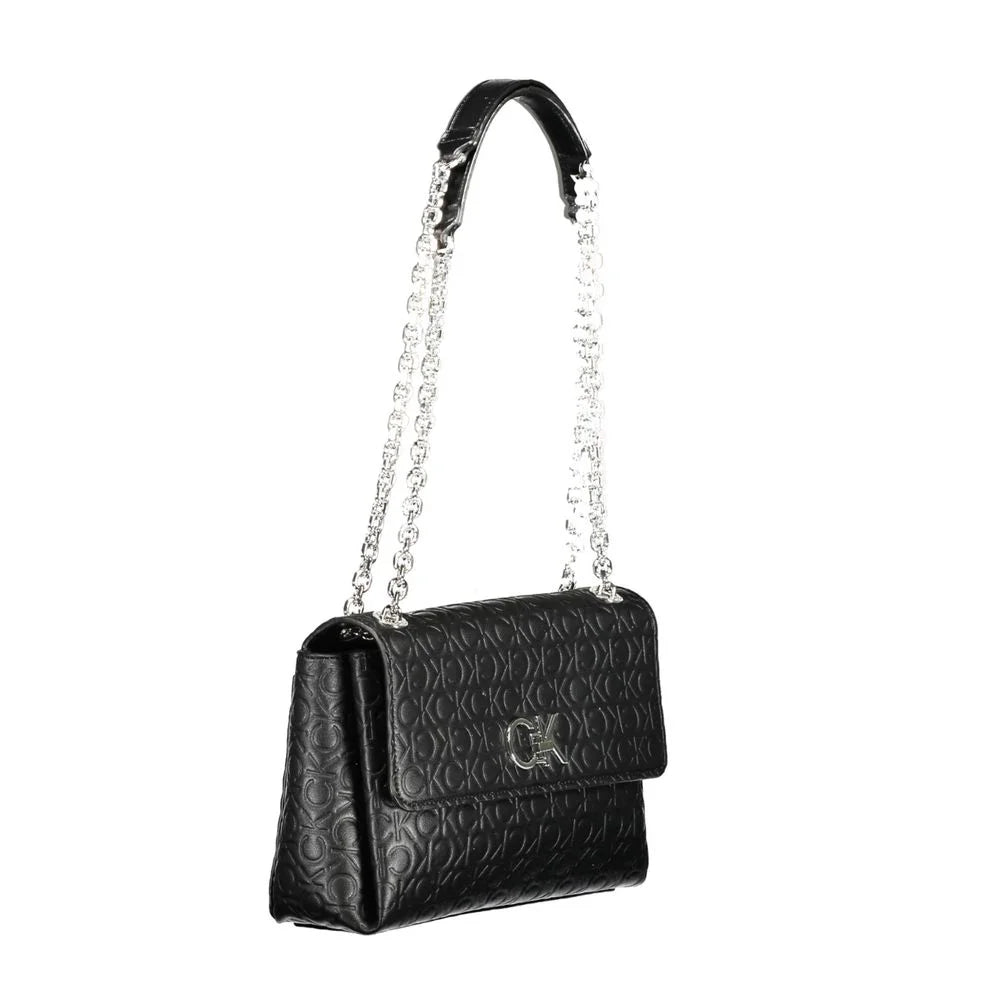 Calvin Klein Black Polyester Handbag - Shoulder Bags