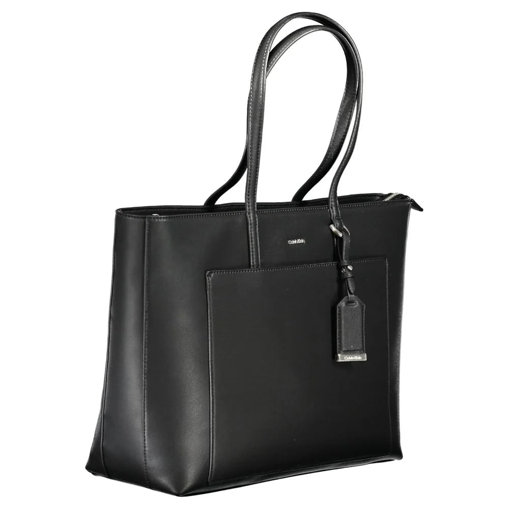 Calvin Klein Black Polyester Handbag - Shoulder Bags