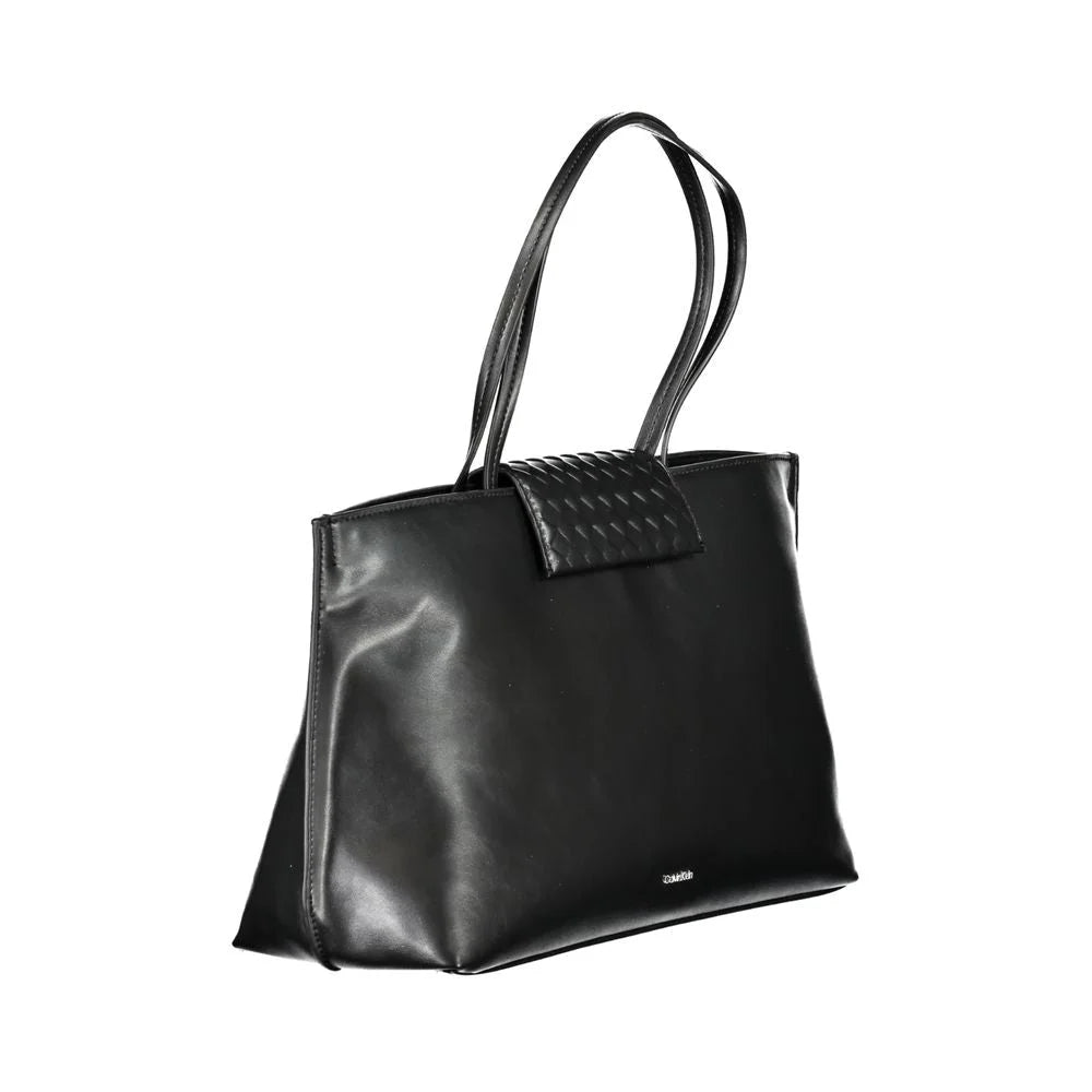 Calvin Klein Black Polyester Handbag - Shoulder Bags