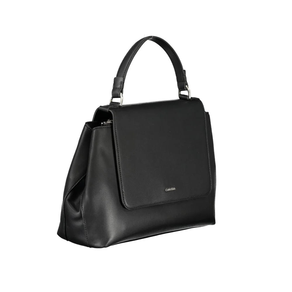 Calvin Klein Black Polyester Handbag - Shoulder Bags