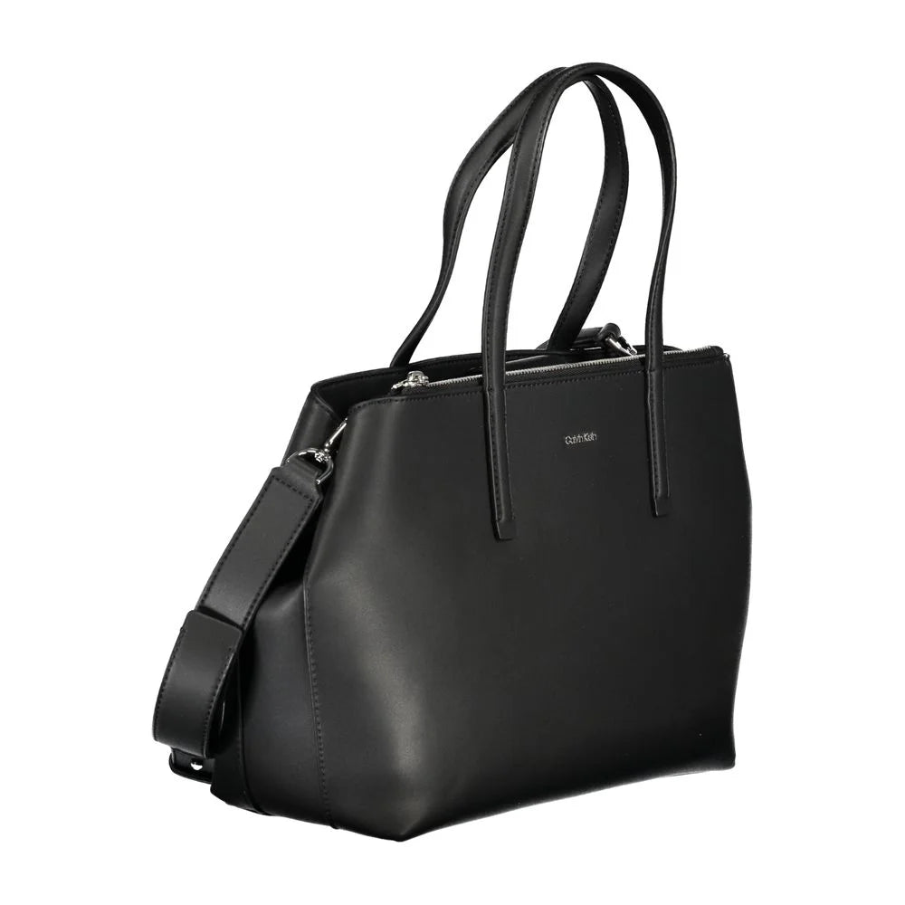Calvin Klein Black Polyester Handbag - Shoulder Bags
