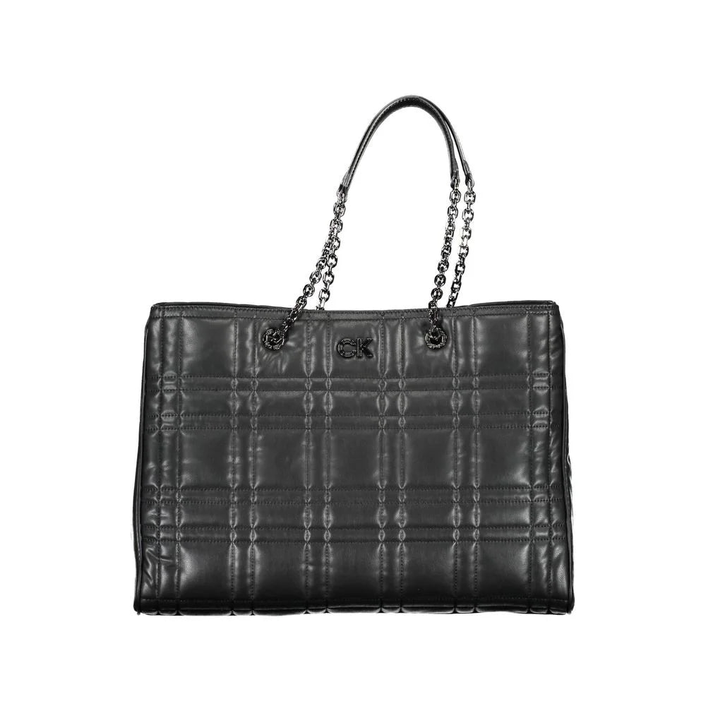 Calvin Klein Black Polyester Handbag - Shoulder Bags