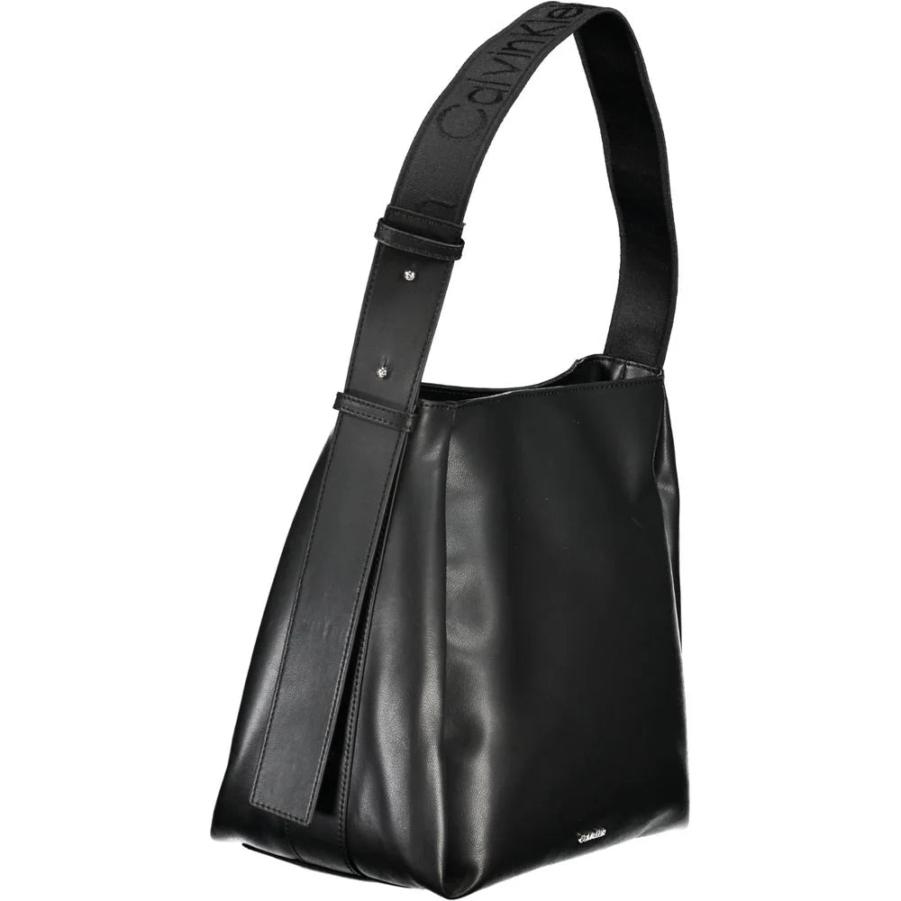 Calvin Klein Black Polyester Handbag - Shoulder Bags