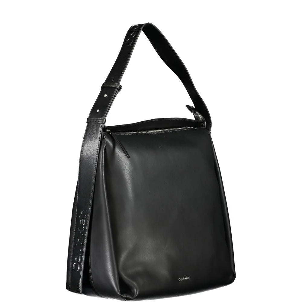 Calvin Klein Black Polyester Handbag - Shoulder Bags
