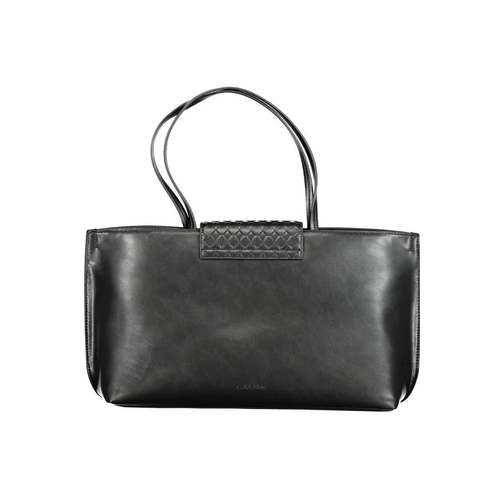 Calvin Klein Black Polyester Handbag - Shoulder Bags