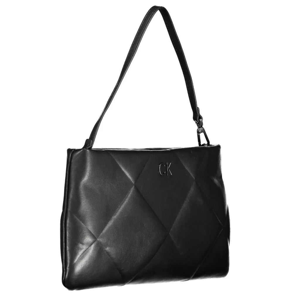 Calvin Klein Black Polyester Handbag - Shoulder Bags