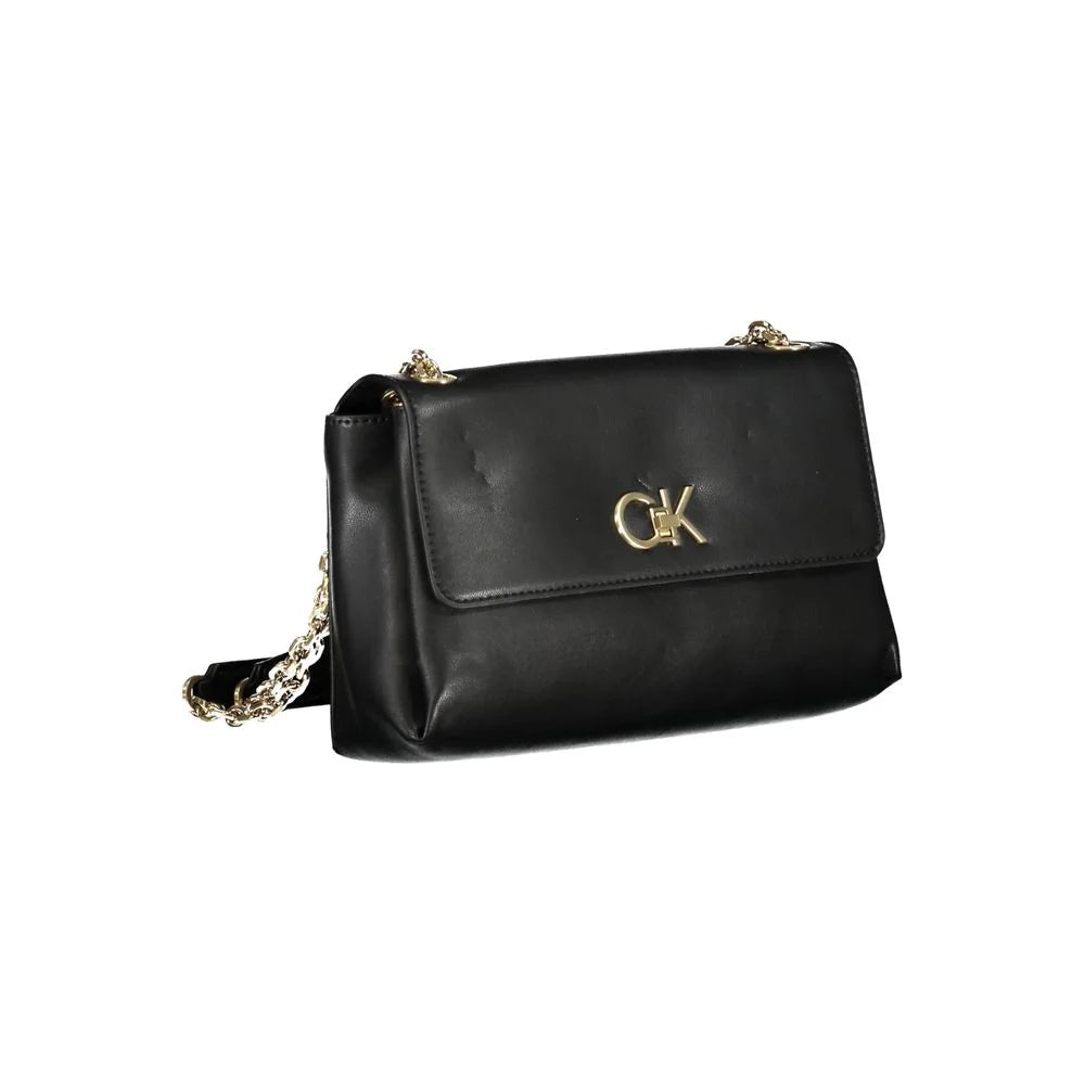 Calvin Klein Black Polyester Handbag - Shoulder Bags