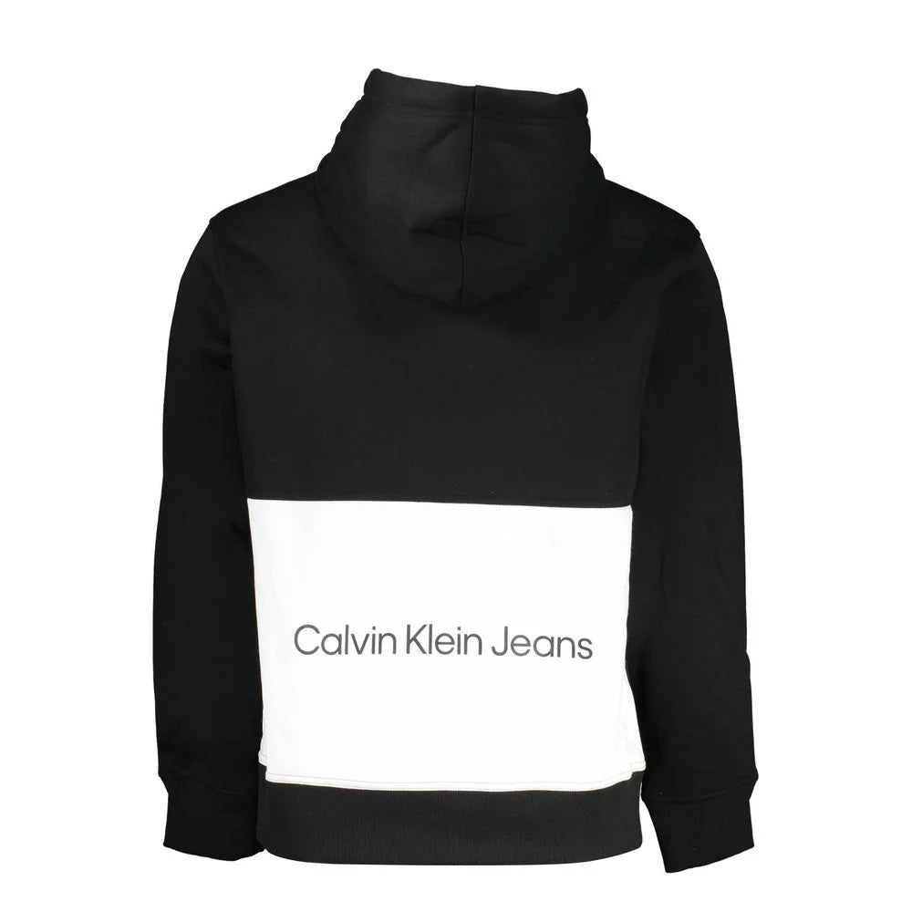 Calvin Klein Black Polyester Men Sweater with Hood - Hoodies