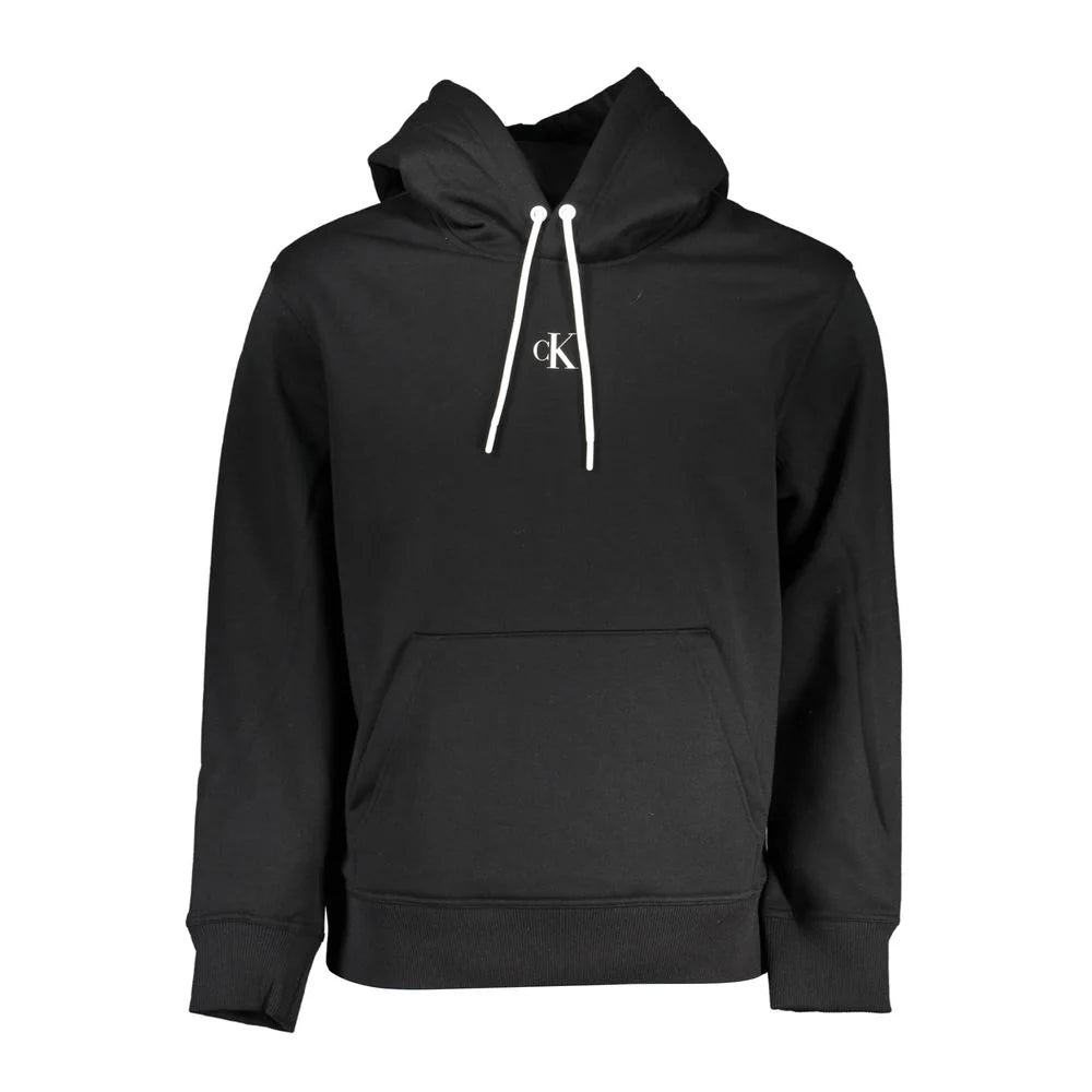 Calvin Klein Black Polyester Men Sweater with Hood - Hoodies